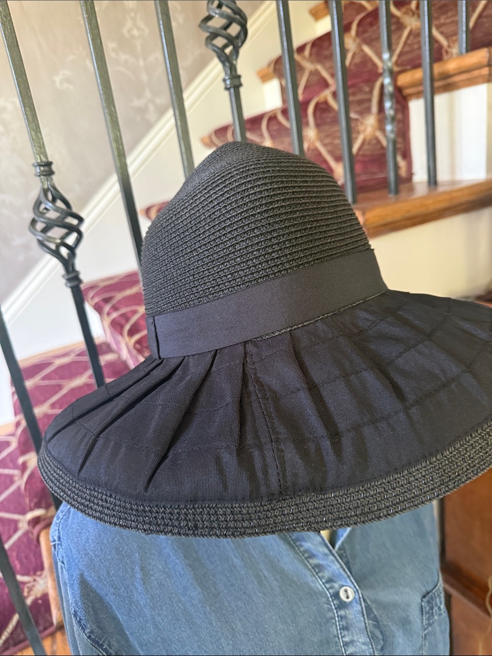 SUN N SAND ladies, black wide from Sun hat, excellent condition - Picture 5 of 8
